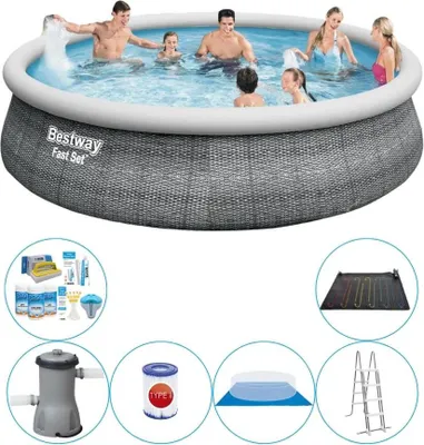 Zdjęcie produktu dla Oferta basenowa - Bestway Fast Set Rattan 457x107 cm - Okrągły Okrągły