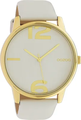 Produktbild von Oozoo Armbanduhr hellgrau Leder Timepieces Damen Analog-Quarzuhr UOC10370