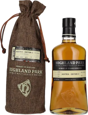 Produktbild von Highland Park 11 Years Old AUSTRIA - EDITION 3 2009 63,6% Vol. 0,7l im Leinensackerl