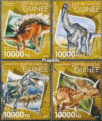Produktbild von Briefmarken Guinea 2015 Mi 11423-11426 (kompl. Ausgabe) postfrisch Dinosaurier