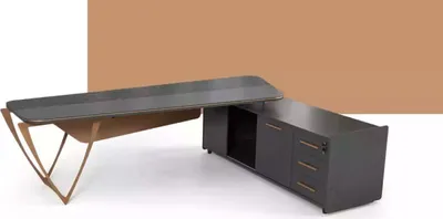 Produktbild von Büromöbel Eckschreibtisch mit Schubladen Moderner Arbeitszimmer Tisch