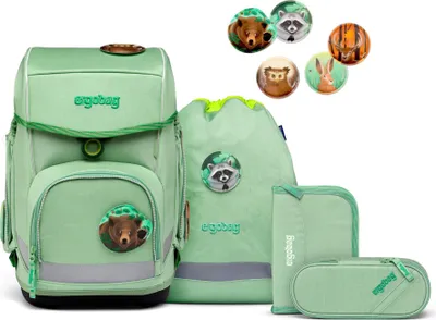 Produktbild von Ergobag Cubo 5-teiliges Schulrucksack-Set 40 cm - WaldBärwohner