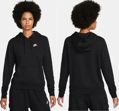 Produktbild von Nike M NSW Club FLC Damen Kapuzenpullover DQ5793 010 : L Grösse - Bekleidung: L
