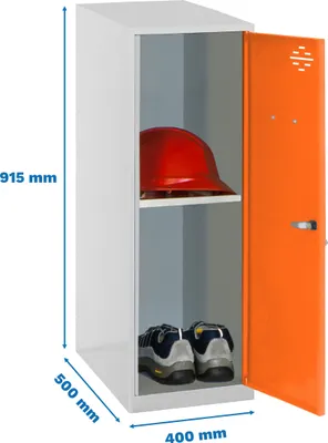 Produktbild von Simonrack Spind SIMONLOCKER DISM grau, orange 8425437119255, 1 Schließfach 40,0 x 50,0 x 91,5 cm