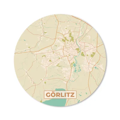 Produktbild von MuchoWow® Mauspad Mousepad Karte - Stadtplan - Görlitz - Vintage 40x40 cm - Mousepads - Maus Mat - Pad - Mausunterlage - Schreibtisch Accessoires