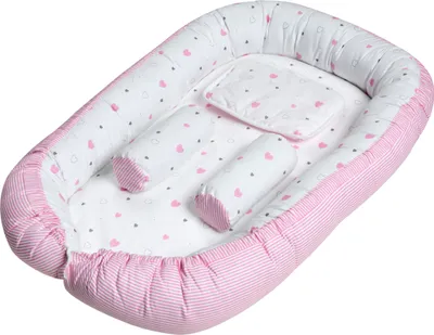 Produktbild von Schardt Kuschelnest 90x50 cm, Herzchen rosa