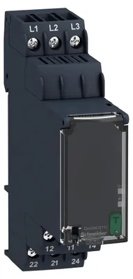 Zdjęcie produktu dla Przekaźnik sterujący Schneider Electric Zelio Control, 3 fazy, 183-528 V AC, 2 styki przełączne, RM22TG20