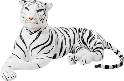 Image de BRUBAKER tigre géant blanc 150 cm roi de la jungle Peluche