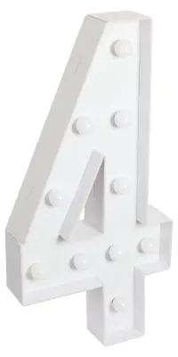 Obrázek produktu pro 100cm svítící číslo 4 narozeninové dekorace 2000-3000K