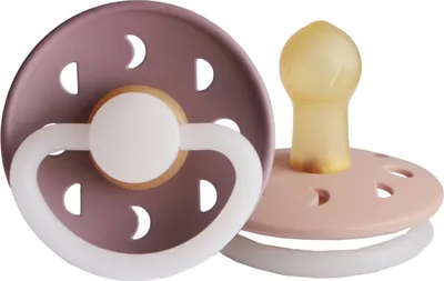 Produktbild von FRIGG Moon Night Schnuller Mauve / Blush 0-6 Mte 2 Stück