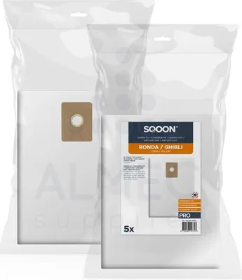 Produktbild von SQOON Staubsaugerbeutel 5 Stück Geeignet für Ronda 200H, Ersatz für Modell 84.64.0053, Hochwertige Filterbeutel, Langlebig & Passgenau,Für Industriellen Feinstaub