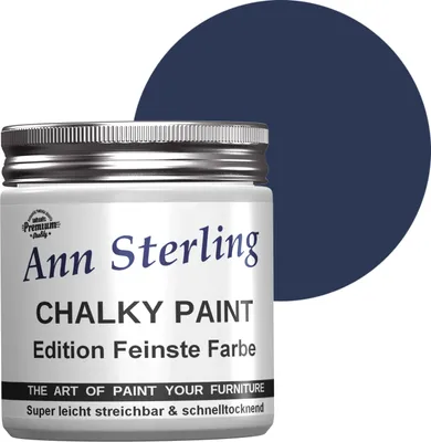 Produktbild von Ann Sterling Kreidefarbe Shabby Chic Farbe: 250ml. Lack Chalky Paint - Deep Sea