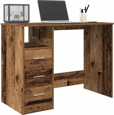 Produktbild von "2026 Promotion" Schreibtisch Altholz-Optik 102x76x50 cm Holzwerkstoff - Schreibtische CC31588