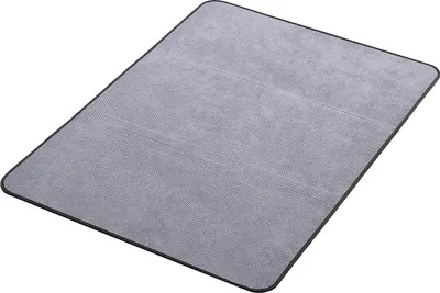 Zdjęcie produktu dla Mata ochronna pod krzesło SucceBuy (1225 x 915 x 5 mm) do podłóg twardych, wykładzina dywanowa pod krzesła biurowe, powierzchnia sztruksowa, mata antypoślizgowa pod biurko do biur domowych (szara)