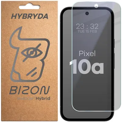 Produktbild von Hybridglas mit Privatschutzfilter für Google Pixel 10a, Bizon Hybrid Shadow, Matt