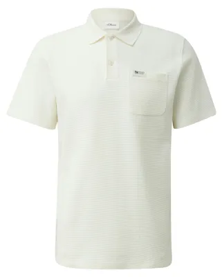 Produktbild von s.Oliver Herren Poloshirt weiß Relaxed Fit Brusttasche