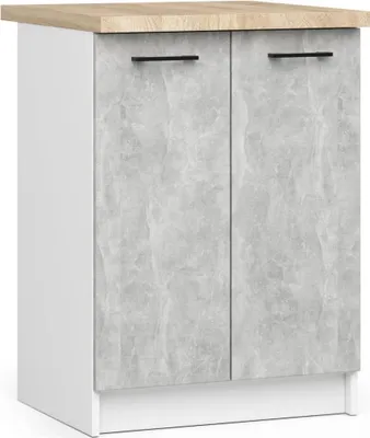 Obrázek produktu pro Dolní kuchyňská skříňka 60 cm VERMINA - bílá / beton