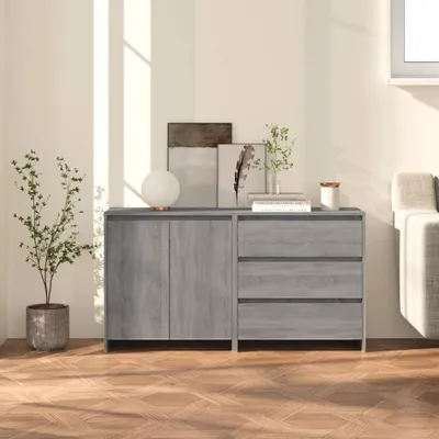 Produktbild von vidaXL 2-tlg. Sideboard Grau Sonoma Holzwerkstoff