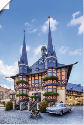 Produktbild von ARTland Poster Rathaus Wernigerode, Fachwerkhaus Größe: 60x90 cm