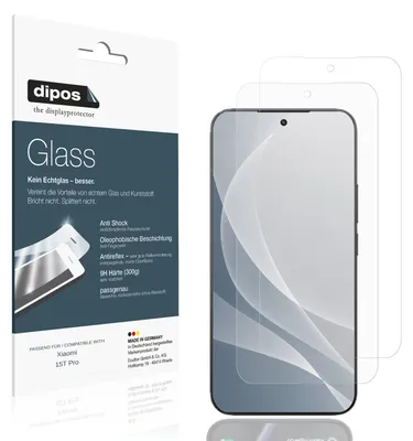 Produktbild von 2x Schutzfolie für Xiaomi 15T Pro matt - Anti-Shock 9H Folie dipos Glass Kunststoffglas
