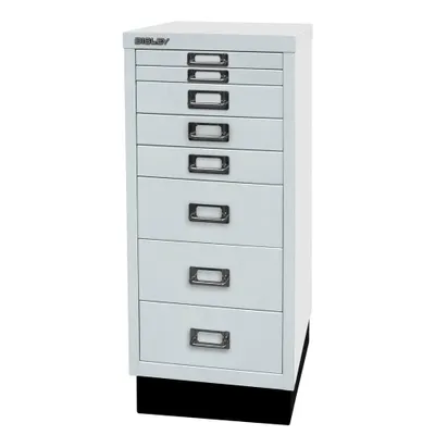 Produktbild von BISLEY MultiDrawer™ L298S Schubladenschrank lichtgrau 8 Schubladen 27,8 x 38,0 x 67,0 cm
