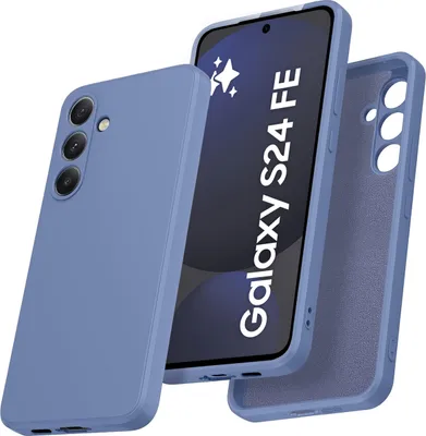 Produktbild von Hülle für Samsung Galaxy S24 FE Slim Liquid Silikon Gel Gummi Stoßfest Schutzhülle Grau