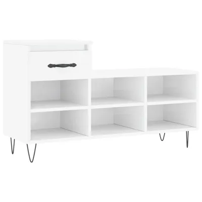 Zdjęcie produktu dla vidaXL Stojak na buty biały wysoki połysk 102x36x60 cm materiał drewnopochodny