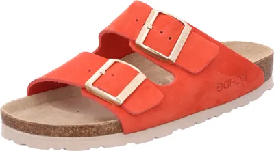 Image de Rohde Mule femme en daim avec boucles réglables Alba 5590, Taille:39 EU, Couleur:Rouge