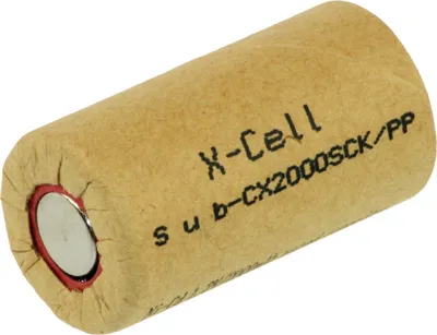 Produktbild von XCell Akku Sub-C 1,2V / 2000mAh NiCd 2000SCK Pappmantel