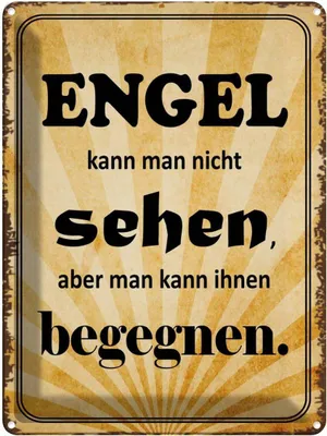 Produktbild von vianmo Blechschild 40x30 cm Engel kann man nicht sehen Spruch Zitat