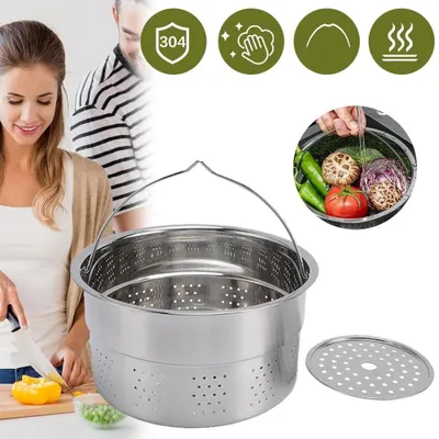 Produktbild von Edelstahl Dampfgarer,Dämpfeinsatz für Reiskocher,Dampfkorb für Schnellkochtöpfe