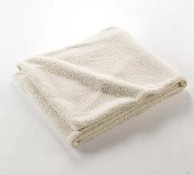Image de Plaids - Douceur d'Intérieur - WOOLY - Polyester - 125 x 150 cm - Blanc