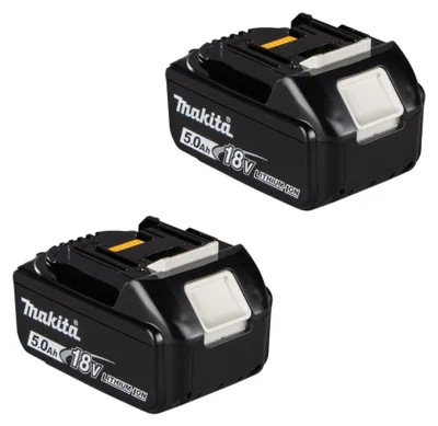 Produktbild von 2x Makita Akku BL1850B 18V 5,0 Ah Li-Ion Original Ersatzakku,Ladestandanzeige