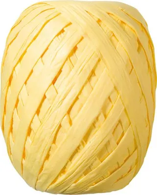 Produktbild von Duni Geschenkband Eiknäuel gelb 30 m x 7 mm