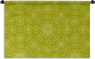 Produktbild von MuchoWow® Wandteppich Wandbehang Kompass - Grün - Muster 60x40 cm Tapisserie Dekoration Wandtuch - Wanddekorationen