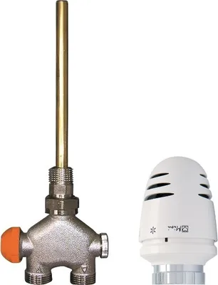 Produktbild von XIMAX 4-Wege Thermostatventil für Einrohrsysteme inkl. Thermostatkopf "Durchgangsvariante", 0700153