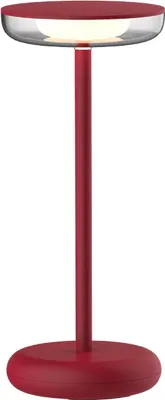 Produktbild von Luxus - Tischlampe Mykonos - Bordeauxrot - H26 x Ø11