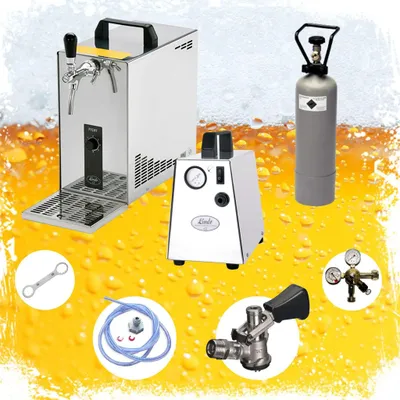 Image de Ensemble complet - Tireuse a biere - PYGMY 25 machine a biere, pompe a biere 1 ligne, 35 litres/h, Green Line, KEG: Type S