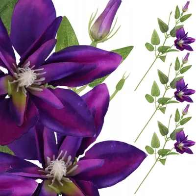 Produktbild von Topoblu Künstliche Sonnenblume Lila 54 cm 3er Set