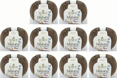 Immagine prodotto di 10 gomitoli di DMC Natura Just Cotone – filato opaco e morbido in 100% cotone pettinato, 302 (colore N22)
