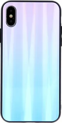 Produktbild von cofi1453® Aurora Glas Etui Silikon Hülle kompatibel mit Samsung Galaxy S20 Ultra (G988B) Hart Case TPU Handy Cover Schutz Blau-Pink