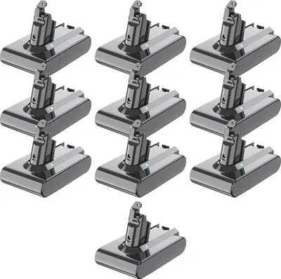Immagine prodotto di Batteria di ricambio per Dyson V6, 21,6 V 6000 mAh Li-Ion 18650, compatibile con DC58/DC62, marrone