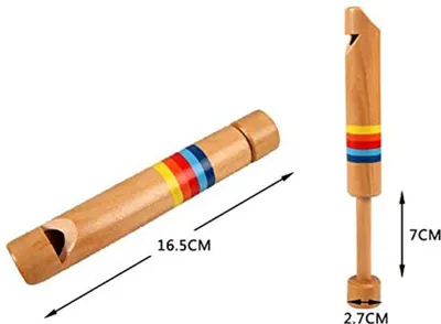 Obrázek produktu pro Dětská dřevěná píšťalka Pull Push pro děti, vzdělávací hračka