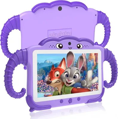 mit Hülle Kindersicherung GMS  Kleinkinder Tablet mit WiFi Dual Kamera Google Play Store für Mädchen