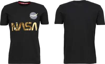 Produktbild von Alpha Industries Herren Die NASA reflektierendes T-Shirt, Blau XXL