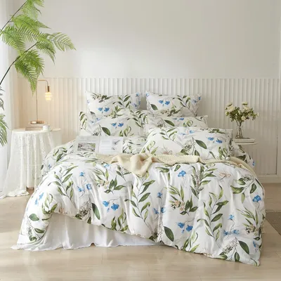 Produktbild von Omgoods – Bettwäsche-Set mit Blumenmuster, 200 x 200 cm