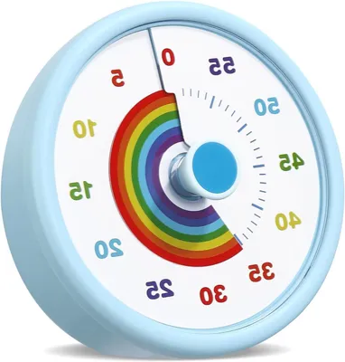 Productafbeelding van Visuele Timer - Kindertimer Aftellen - Tijdmanagement Hulp - Groot Kleurenscherm - 60 Minuten - Blauw