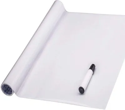 Produktbild von Famanu Selbstklebende Whiteboardfolie 44x200cm - Wiederverwendbar, ideal für Schule, Zuhause und Büro