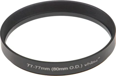 Produktbild von vhbw Step-Up-Ring Adapter 77 - 77mm für - Filteradapter, Aluminium Matt-Schwarz