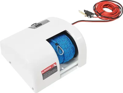 Obrázek produktu pro Elektrický kotevní naviják pro lodě – 12 V kotevní naviják – dálkové ovládání do 50 m – pro kotevní lano – bílý